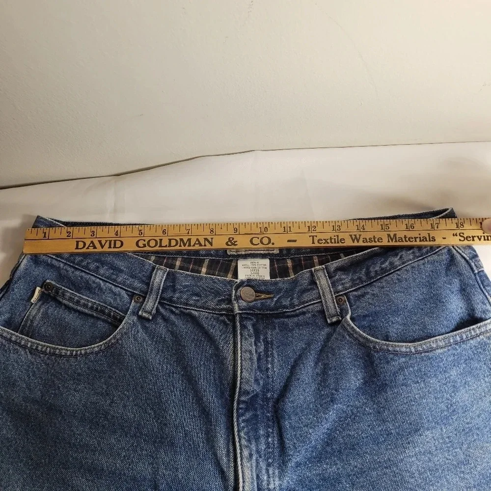 Vintage Men’s L.L. Bean Relaxed Fit Flannel Lined Jeans sz 38 x 29 style 0JW80